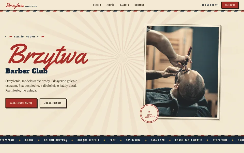 Brzytwa Barber Club